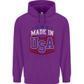 Made in the USA America American Childrens Kids Hoodie Purple