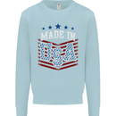Made in the USA America American Kids Sweatshirt Jumper Light Blue