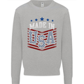 Made in the USA America American Kids Sweatshirt Jumper Sports Grey