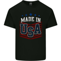 Made in the USA America American Kids T-Shirt Childrens Black