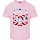 Made in the USA America American Kids T-Shirt Childrens Light Pink