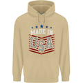 Made in the USA America American Mens 80% Cotton Hoodie Sand