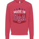 Made in the USA America American Mens Sweatshirt Jumper Heliconia