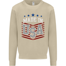 Made in the USA America American Mens Sweatshirt Jumper Sand