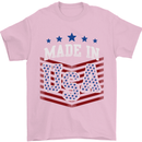 Made in the USA America American Mens T-Shirt Cotton Gildan Light Pink