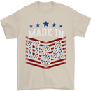 Made in the USA America American Mens T-Shirt Cotton Gildan Sand