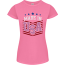 Made in the USA America American Womens Petite Cut T-Shirt Azalea