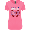 Made in the USA America American Womens Wider Cut T-Shirt Azalea