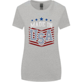 Made in the USA America American Womens Wider Cut T-Shirt Sports Grey