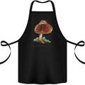 Made of Magic Mushrooms LSD Trippy Cotton Apron 100% Organic Black
