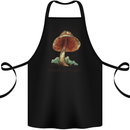Made of Magic Mushrooms LSD Trippy Cotton Apron 100% Organic Black