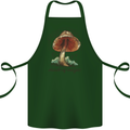 Made of Magic Mushrooms LSD Trippy Cotton Apron 100% Organic Forest Green