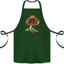Made of Magic Mushrooms LSD Trippy Cotton Apron 100% Organic Forest Green