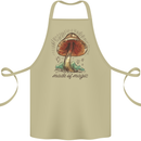 Made of Magic Mushrooms LSD Trippy Cotton Apron 100% Organic Khaki