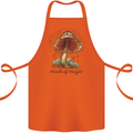 Made of Magic Mushrooms LSD Trippy Cotton Apron 100% Organic Orange