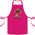 Made of Magic Mushrooms LSD Trippy Cotton Apron 100% Organic Pink