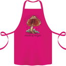 Made of Magic Mushrooms LSD Trippy Cotton Apron 100% Organic Pink