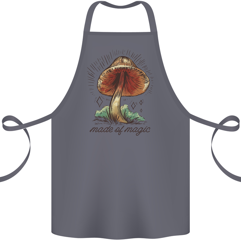 Made of Magic Mushrooms LSD Trippy Cotton Apron 100% Organic Steel