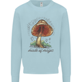 Made of Magic Mushrooms LSD Trippy Kids Sweatshirt Jumper Light Blue