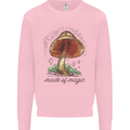 Made of Magic Mushrooms LSD Trippy Kids Sweatshirt Jumper Light Pink