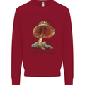 Made of Magic Mushrooms LSD Trippy Kids Sweatshirt Jumper Red