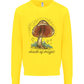 Made of Magic Mushrooms LSD Trippy Kids Sweatshirt Jumper Yellow