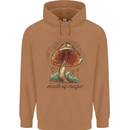 Made of Magic Mushrooms LSD Trippy Mens 80% Cotton Hoodie Caramel Latte