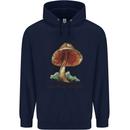 Made of Magic Mushrooms LSD Trippy Mens 80% Cotton Hoodie Navy Blue