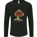Made of Magic Mushrooms LSD Trippy Mens Long Sleeve T-Shirt Black