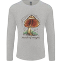 Made of Magic Mushrooms LSD Trippy Mens Long Sleeve T-Shirt Sports Grey