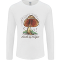 Made of Magic Mushrooms LSD Trippy Mens Long Sleeve T-Shirt White
