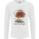 Made of Magic Mushrooms LSD Trippy Mens Long Sleeve T-Shirt White