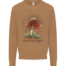 Made of Magic Mushrooms LSD Trippy Mens Sweatshirt Jumper Caramel Latte