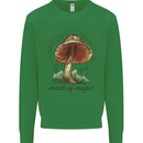 Made of Magic Mushrooms LSD Trippy Mens Sweatshirt Jumper Irish Green