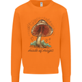 Made of Magic Mushrooms LSD Trippy Mens Sweatshirt Jumper Orange