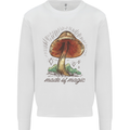 Made of Magic Mushrooms LSD Trippy Mens Sweatshirt Jumper White