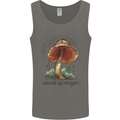 Made of Magic Mushrooms LSD Trippy Mens Vest Tank Top Charcoal
