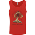 Made of Magic Mushrooms LSD Trippy Mens Vest Tank Top Red