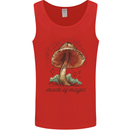 Made of Magic Mushrooms LSD Trippy Mens Vest Tank Top Red