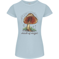 Made of Magic Mushrooms LSD Trippy Womens Petite Cut T-Shirt Light Blue