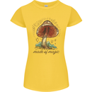 Made of Magic Mushrooms LSD Trippy Womens Petite Cut T-Shirt Yellow