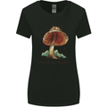 Made of Magic Mushrooms LSD Trippy Womens Wider Cut T-Shirt Black