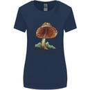 Made of Magic Mushrooms LSD Trippy Womens Wider Cut T-Shirt Navy Blue