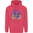 Magic Mushroom Hands Mycology Trippy Childrens Kids Hoodie Heliconia