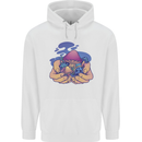 Magic Mushroom Hands Mycology Trippy Childrens Kids Hoodie White