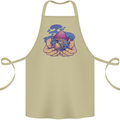 Magic Mushroom Hands Mycology Trippy Cotton Apron 100% Organic Khaki