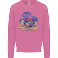 Magic Mushroom Hands Mycology Trippy Mens Sweatshirt Jumper Azalea