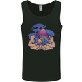 Magic Mushroom Hands Mycology Trippy Mens Vest Tank Top Black