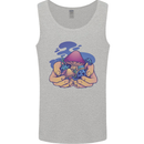 Magic Mushroom Hands Mycology Trippy Mens Vest Tank Top Sports Grey