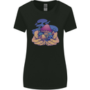 Magic Mushroom Hands Mycology Trippy Womens Wider Cut T-Shirt Black